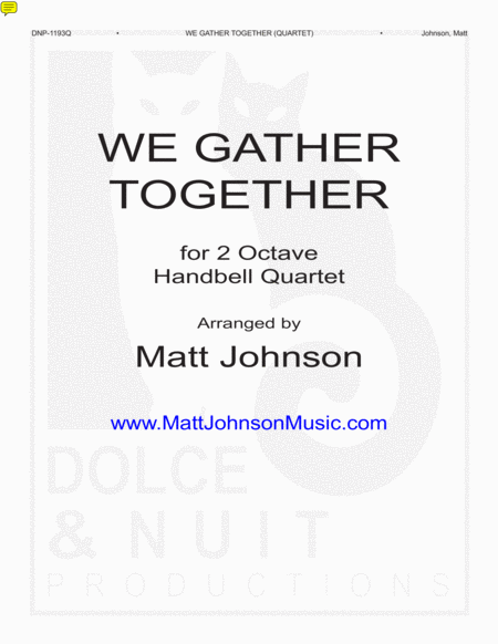 Free Sheet Music We Gather Together Handbell Quartet