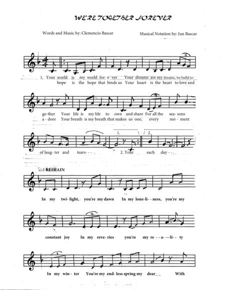 We Re Together Forever Sheet Music