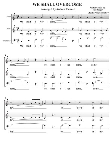 We Shall Overcome A Cappella Sab Sheet Music