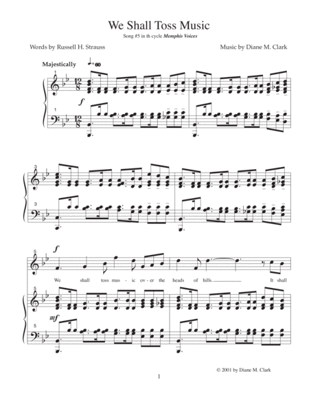 Free Sheet Music We Shall Toss Music B Flat Major