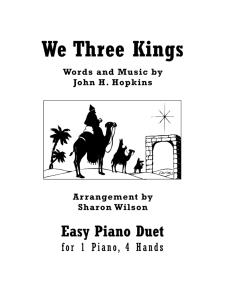 Free Sheet Music We Three Kings Easy Piano Duet 1 Piano 4 Hands