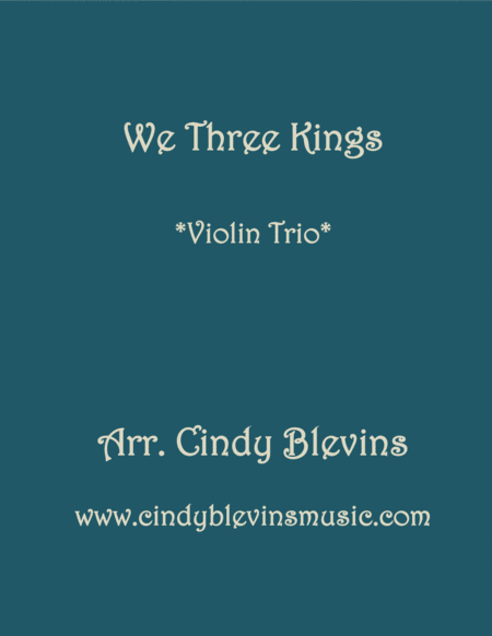 We Three Kings For Violin Trio Sheet Music