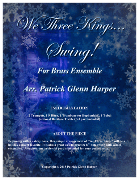 We Three Kings Swing For Brass Ensemble Sheet Music