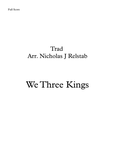 We Three Kings Wind Quintet Sheet Music