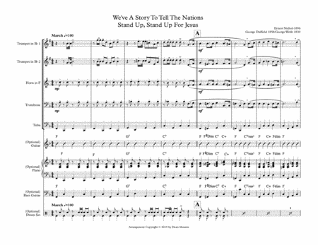 We Ve A Story To Tell The Nations Stand Up Stand Up For Jesus Brass Quintet Sheet Music