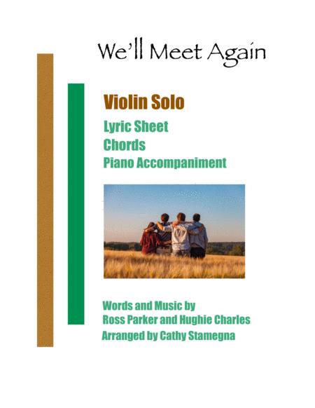 We Will Meet Again Violin Solo Chords Piano Accompaniment Sheet Music