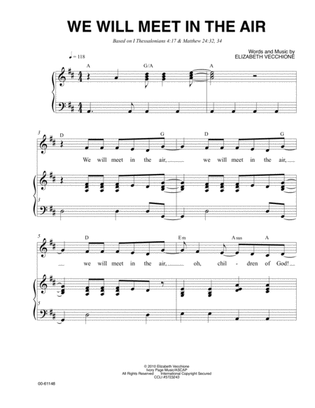 We Will Meet In The Air Sheet Music