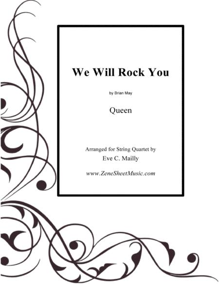 Free Sheet Music We Will Rock You Queen String Quartet