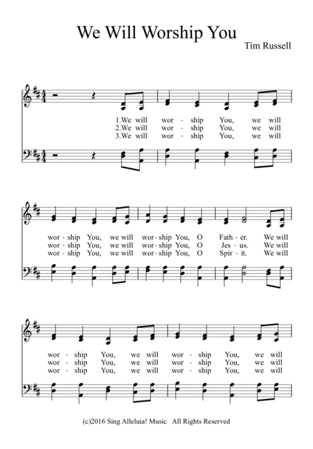 We Will Worship You Sheet Music