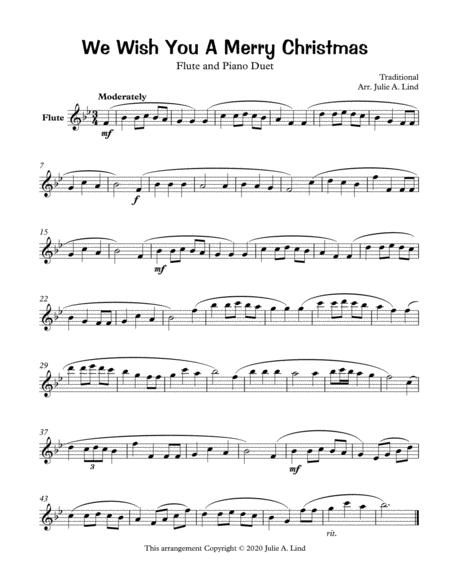 We Wish You A Merry Christmas Flute And Piano Duet Sheet Music