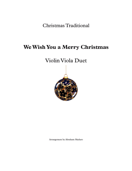 Free Sheet Music We Wish You A Merry Christmas Violin Viola Duet Two Tonalities