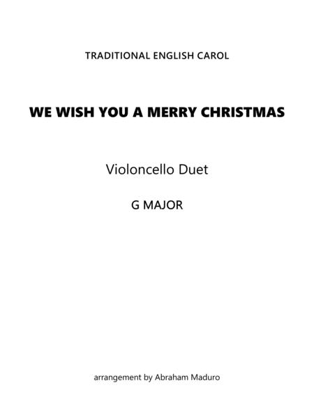 We Wish You A Merry Christmas Violoncello Duet Sheet Music