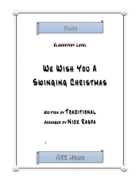 We Wish You A Swinging Christmas Elementary Piano Sheet Music