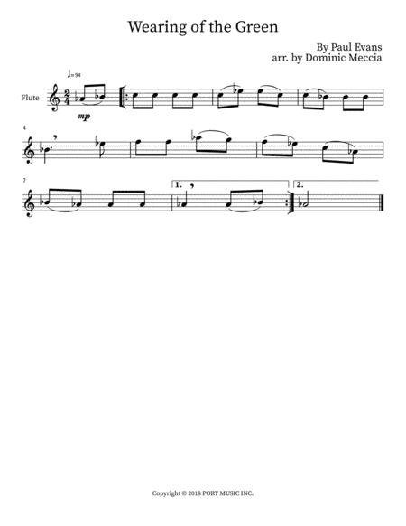 Wearing Of The Green Flute Sheet Music