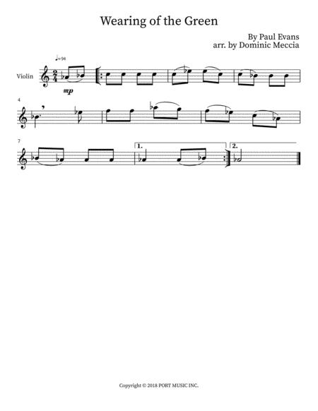 Wearing Of The Green Violin Sheet Music