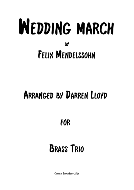 Free Sheet Music Wedding March Brass Trio