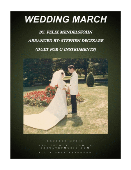 Free Sheet Music Wedding March Duet For C Instruments