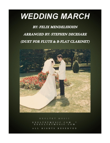 Free Sheet Music Wedding March Duet For Flute And Bb Clarinet