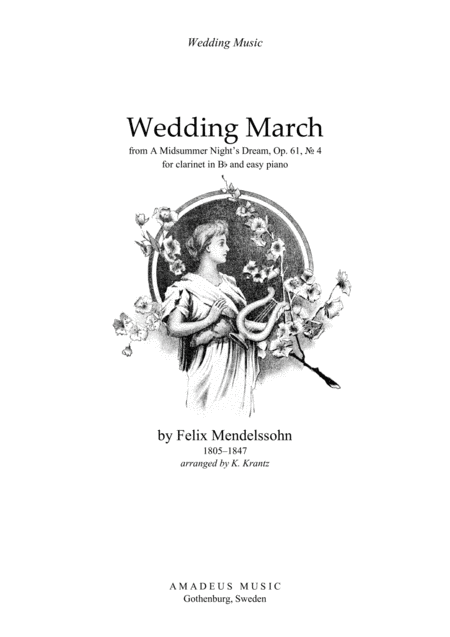 Wedding March For Clarinet In Bb And Piano Sheet Music