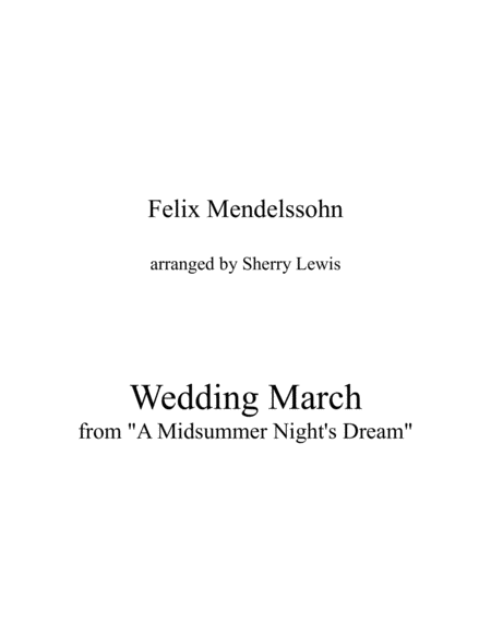 Free Sheet Music Wedding March String Duo For String Duo