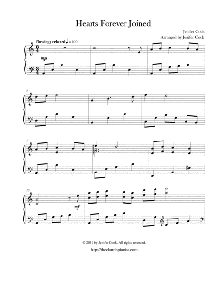 Wedding Song Hearts Forever Joined Sheet Music