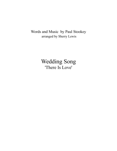 Wedding Song There Is Love String Quartet For String Quartet Sheet Music