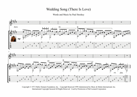 Wedding Song There Is Love Sheet Music