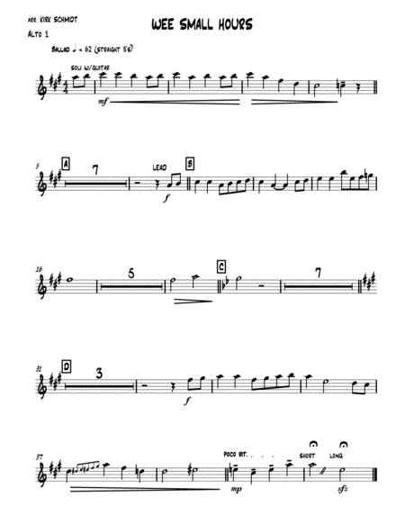 Wee Small Hours Sheet Music