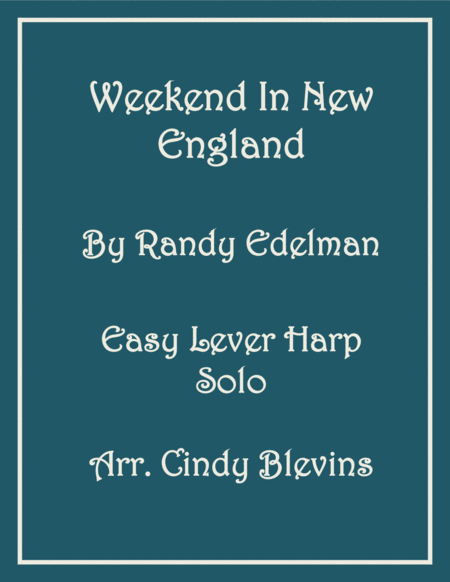 Weekend In New England Easy Lever Harp Solo Sheet Music