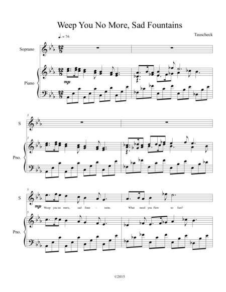 Weep You No More Sad Fountains Sheet Music