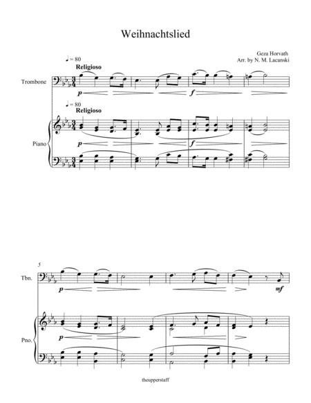 Free Sheet Music Weihnachtslied