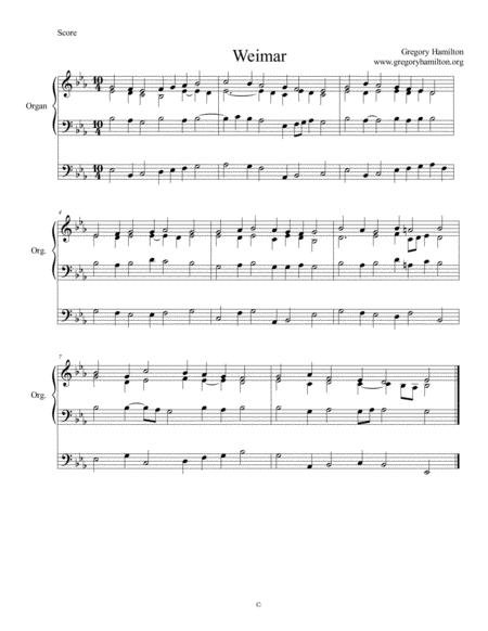 Weimar This Is Our Accepted Time Alternate Harmonization Sheet Music