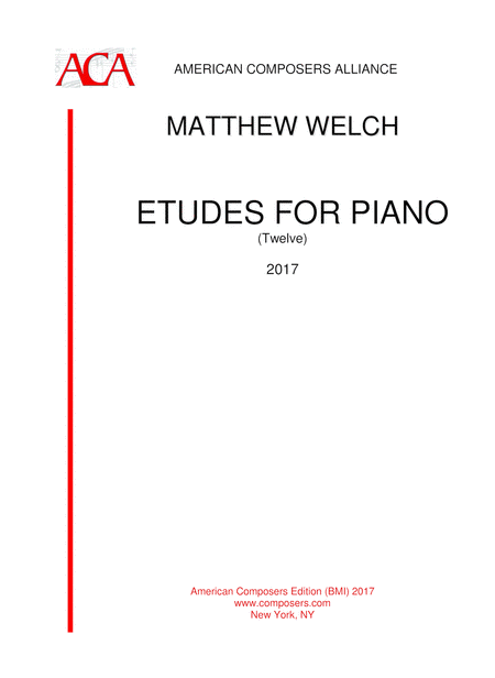 Free Sheet Music Welch Etudes For Piano