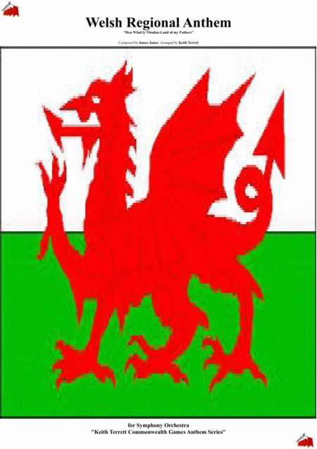 Free Sheet Music Welsh Regional Anthem For Symphony Orchestra Commonwealth Games Anthem Series