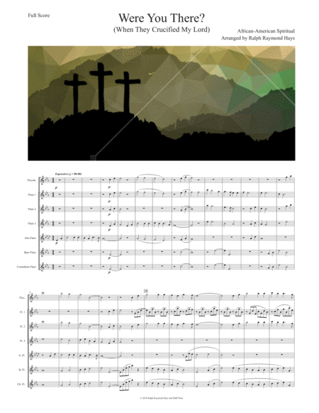 Were You There When They Crucified My Lord For Flute Choir Sheet Music