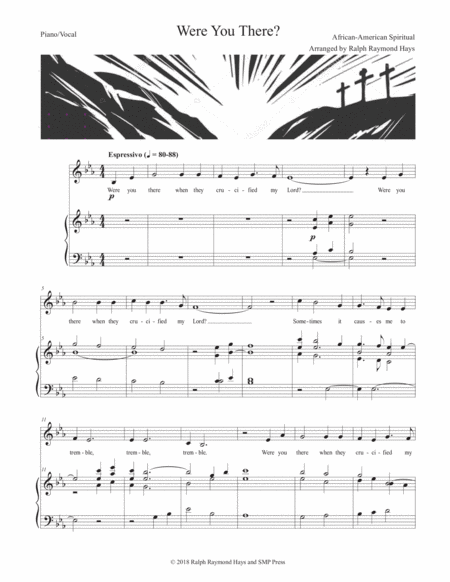 Were You There When They Crucified My Lord For Solo Voice And Piano Sheet Music