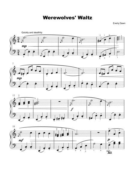 Werewolves Waltz Sheet Music