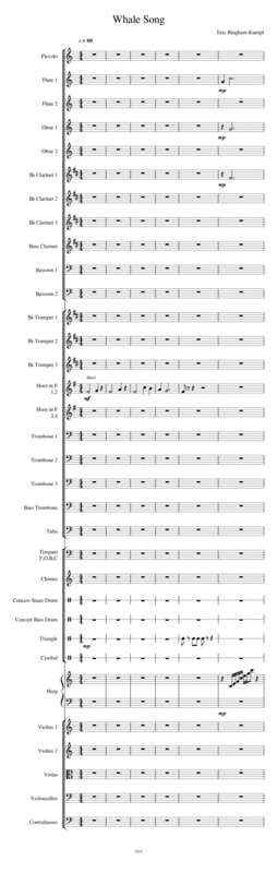 Free Sheet Music Whale Song