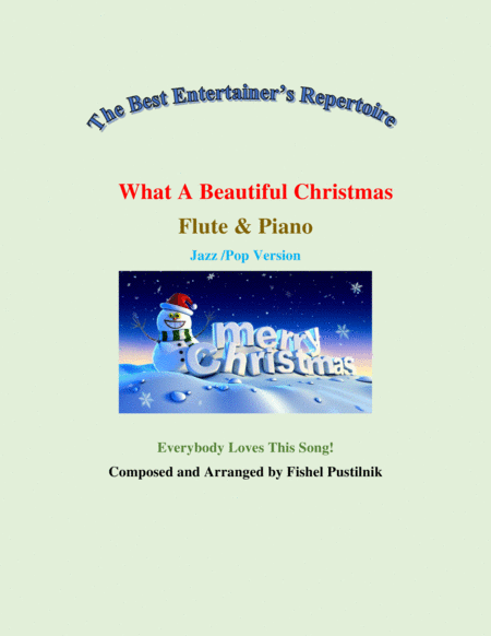 Free Sheet Music What A Beautiful Christmas Piano Background For Flute And Piano