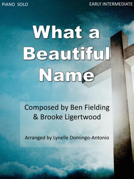 What A Beautiful Name Hillsong Early Intermediate Piano Solo Sheet Music