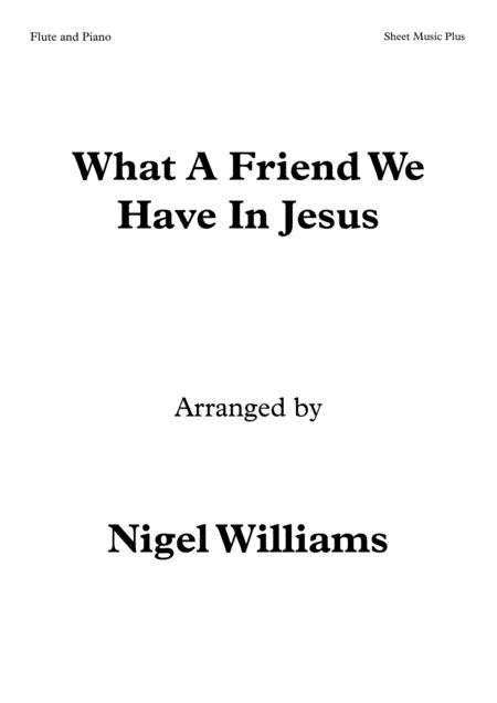 What A Friend We Have In Jesus For Flute And Piano Sheet Music