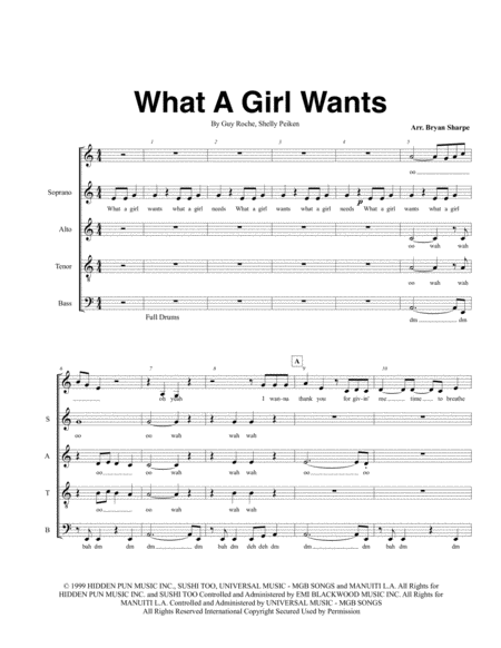 What A Girl Wants Sheet Music