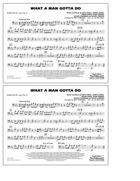 What A Man Gotta Do Arr Jack Holt And Matt Conaway Baritone B C Sheet Music