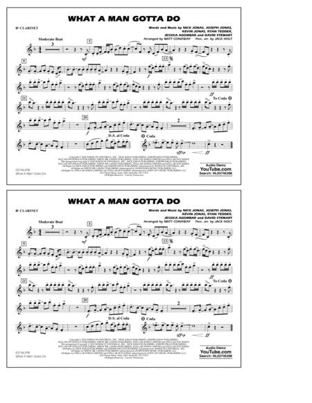 What A Man Gotta Do Arr Jack Holt And Matt Conaway Bb Clarinet Sheet Music