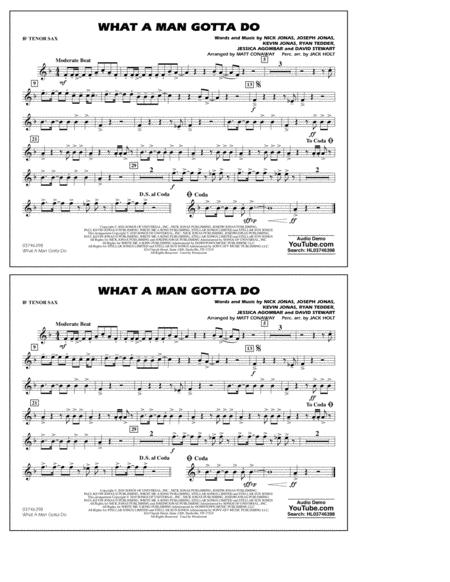 What A Man Gotta Do Arr Jack Holt And Matt Conaway Bb Tenor Sax Sheet Music