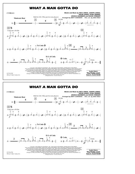 Free Sheet Music What A Man Gotta Do Arr Jack Holt And Matt Conaway Cymbals