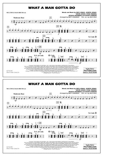 Free Sheet Music What A Man Gotta Do Arr Jack Holt And Matt Conaway Multiple Bass Drums