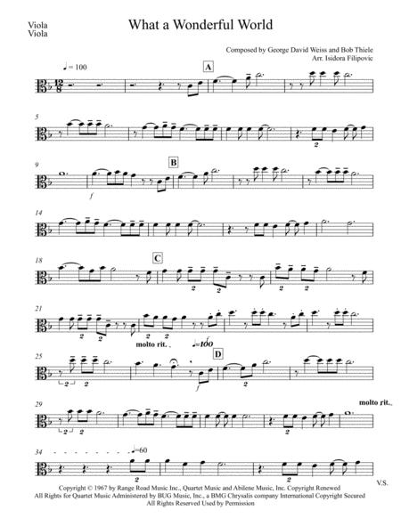 Free Sheet Music What A Wonderful World For String Duo