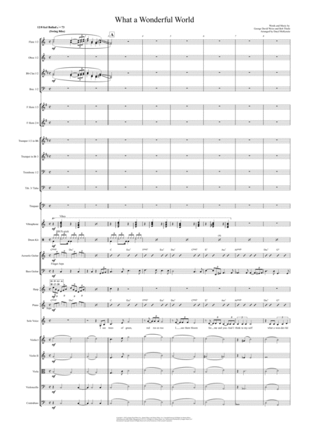 What A Wonderful World For Voice And Pops Orchestra Sheet Music