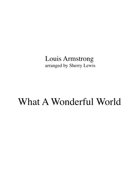 Free Sheet Music What A Wonderful World String Duo For String Duo